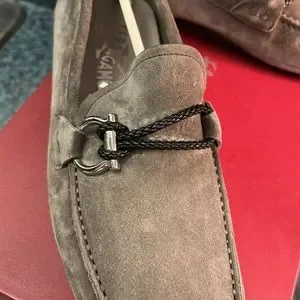 Authentic New in Box Salvatore Ferragamo Front 4 Driving Moccasins Shoes 7.5 EEE Ferragamo Front 4 Drivers – NYC Designer Outlet main image 2